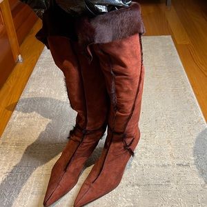 Paciotti 8.5 heeled boots with fur